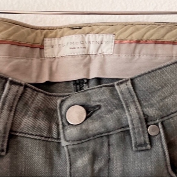 033 Stella McCartney Grey Wash Skinny Zip Jeans Size 28 TALL-MADE IN ITALY- NWT - Picture 3 of 12